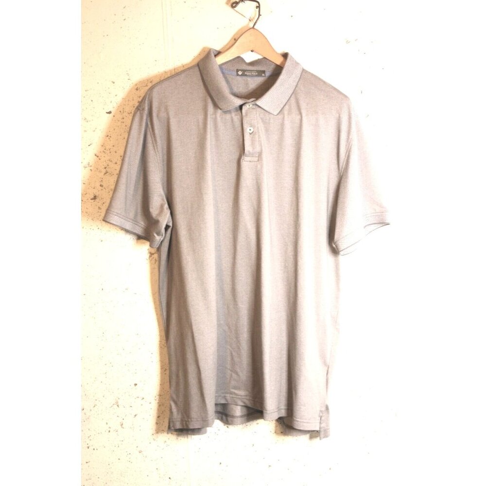 Pique Polo Mens Short Sleeve Knit Collared Golf Shirt Gray Size XL